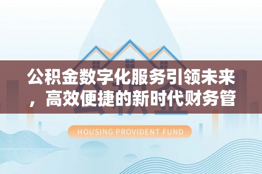 云阳公积金数字化服务引领未来，高效便捷的新时代财务管理