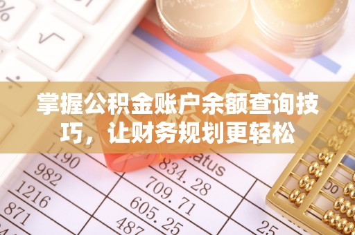 云阳掌握公积金账户余额查询技巧，让财务规划更轻松