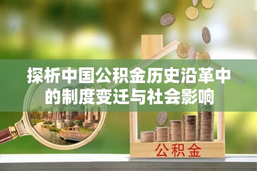 云阳探析中国公积金历史沿革中的制度变迁与社会影响