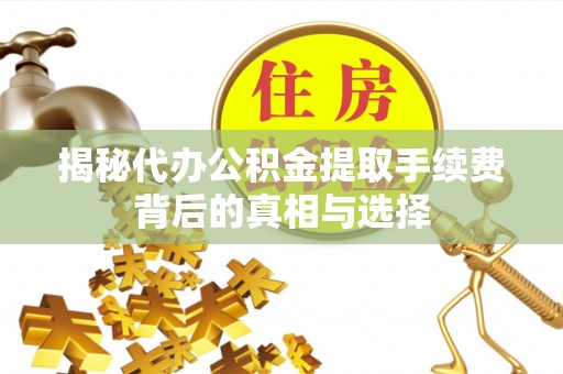 云阳揭秘代办公积金提取手续费背后的真相与选择