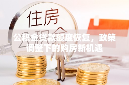 云阳公积金贷款额度恢复，政策调整下的购房新机遇