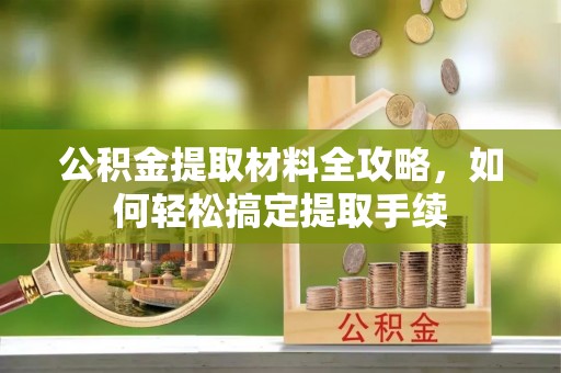 云阳公积金提取材料全攻略，如何轻松搞定提取手续