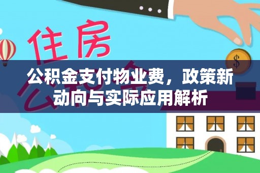 云阳公积金支付物业费，政策新动向与实际应用解析